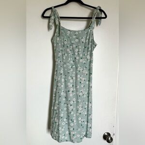 Tie Strap Smocked Mini Dress